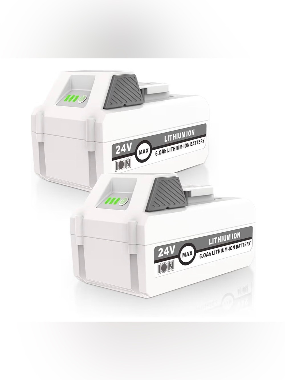 2Pack 6.0Ah 24V Lithium Ion Battery for Snow Joe & Sun Joe iON+